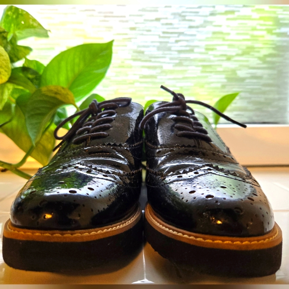 Black Oxford Loafers, Franco Sarto (Size 8)
